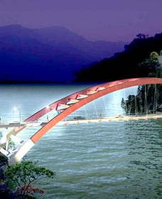 不丹王国的第一座吊索桥
